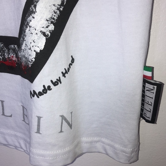 Phillip Plein Hand Made Limited Edition White Tee - Picture 5 of 9